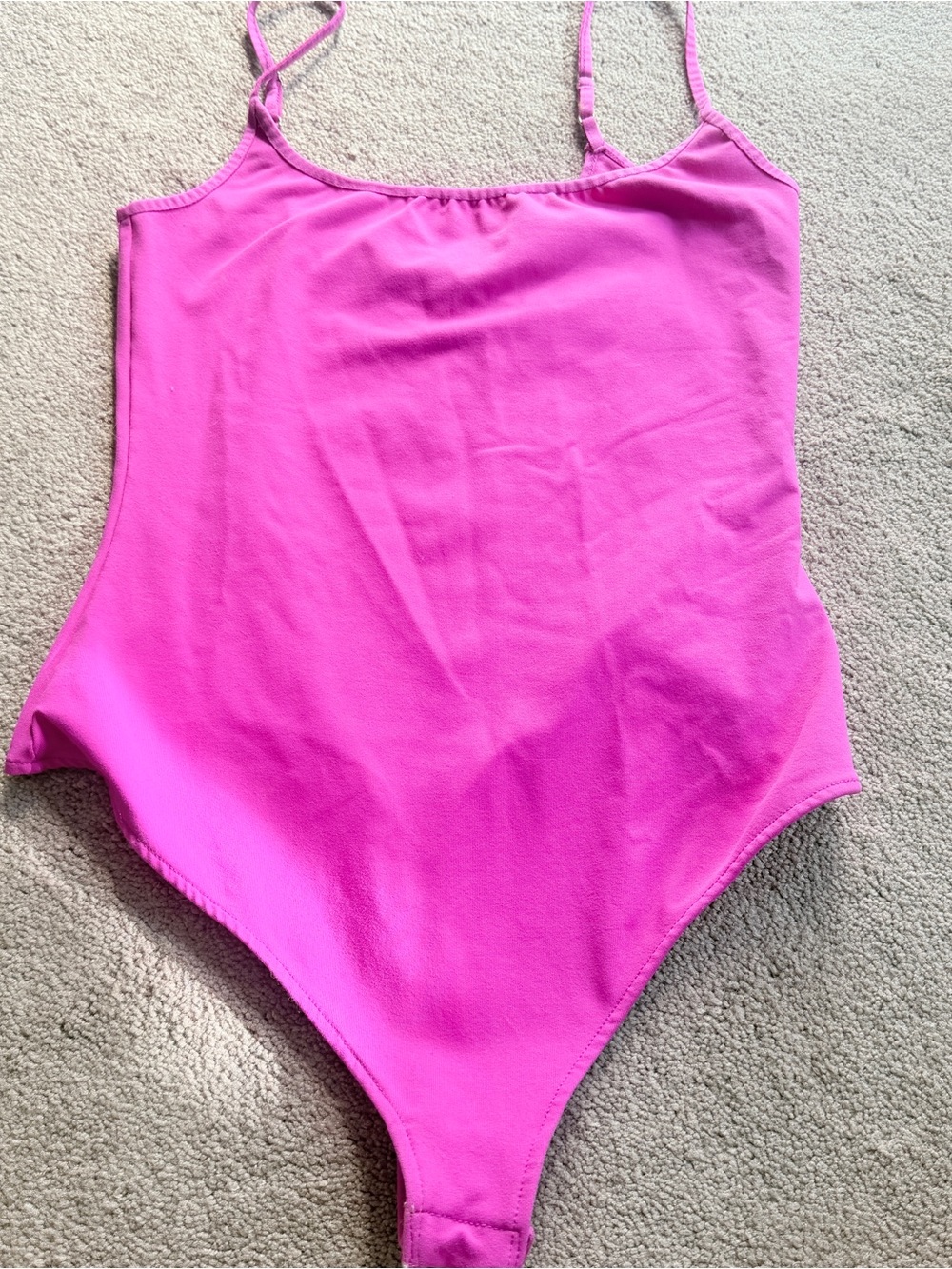Free People hot Pink One-Piece Bodysuit thong size Small